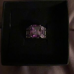Purple amethyst ring
